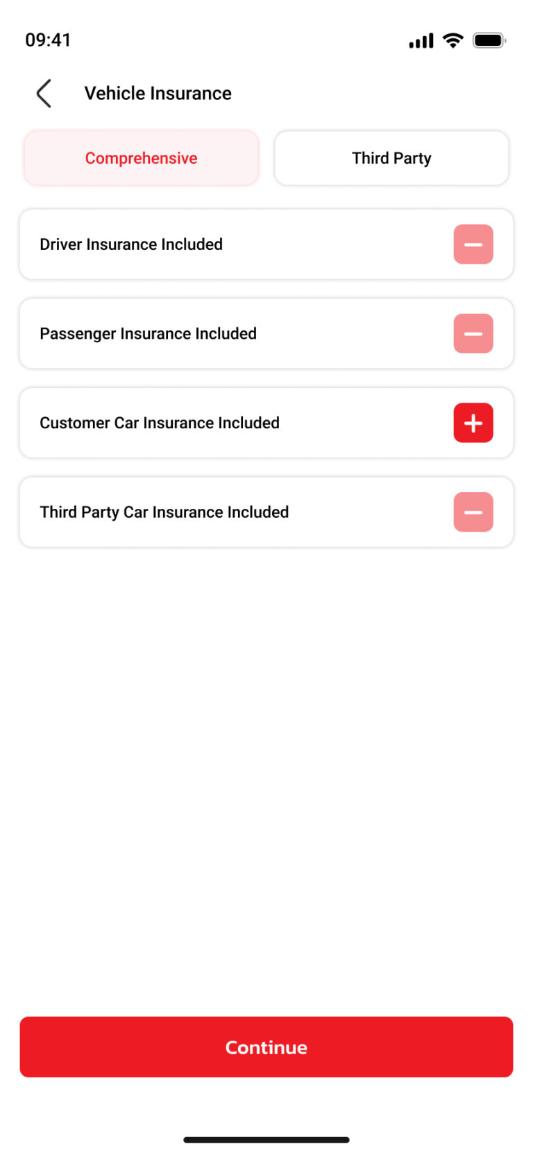 Vehicle Insurance Screen 03